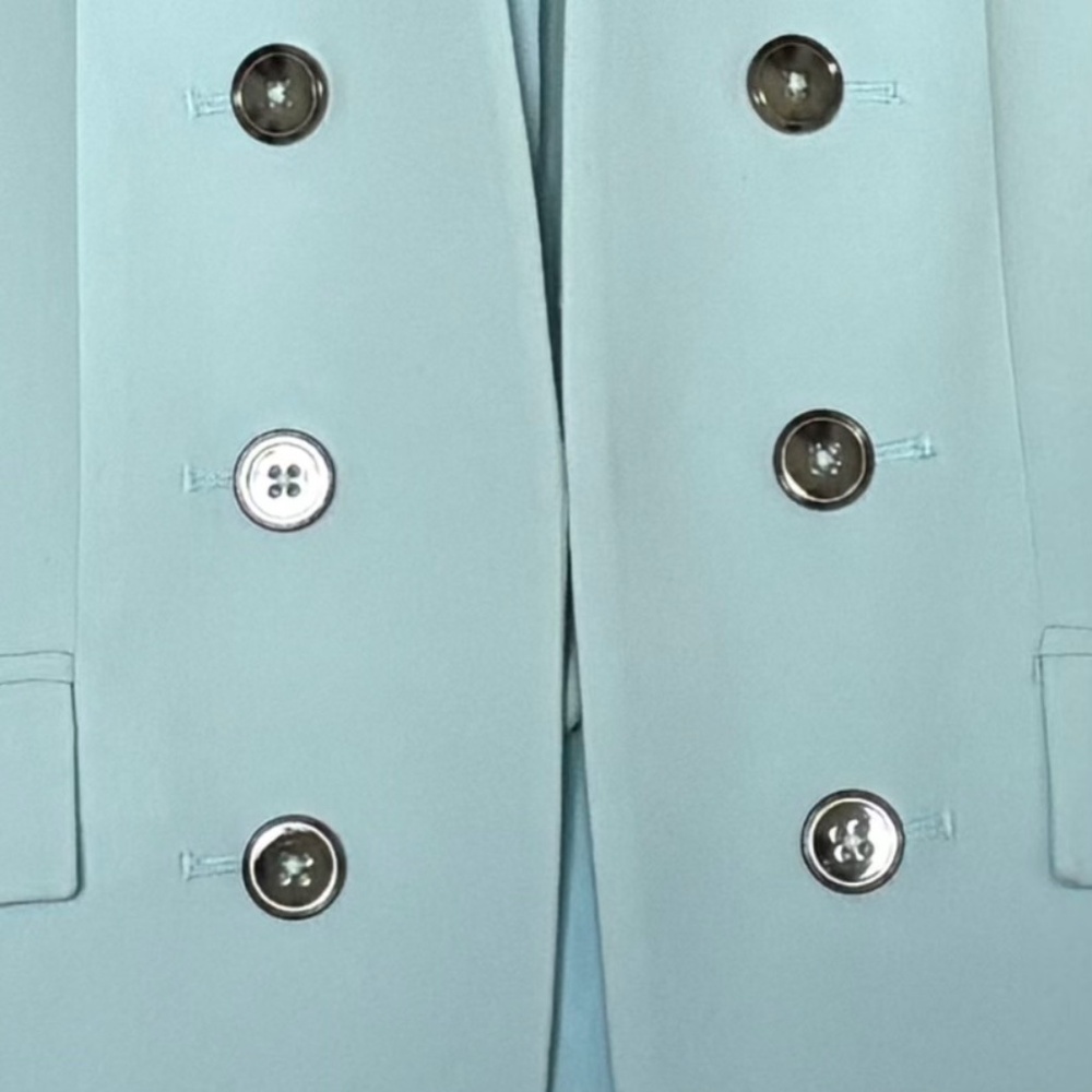 White House Black Market Shoreline Sky Blue Blazer Size 12 - Picture 3 of 6